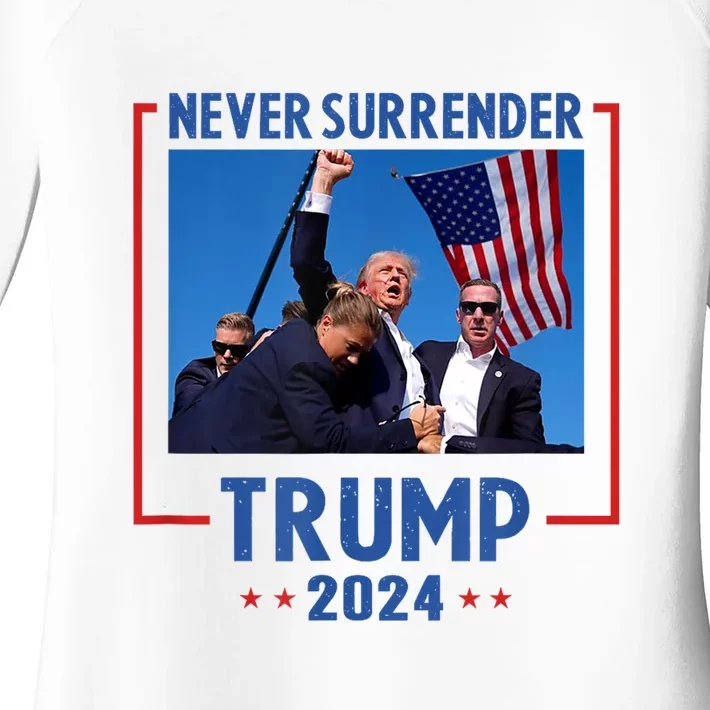 Trump Speech Fist In The Air Pennsylvania Trump 2024 Gift Women's Perfect Tri Tunic Long Sleeve Shirt