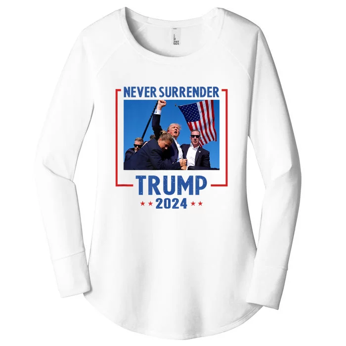 Trump Speech Fist In The Air Pennsylvania Trump 2024 Gift Women's Perfect Tri Tunic Long Sleeve Shirt