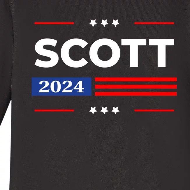 Tim Scott 2024 For President Baby Long Sleeve Bodysuit