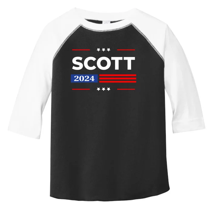 Tim Scott 2024 For President Toddler Fine Jersey T-Shirt