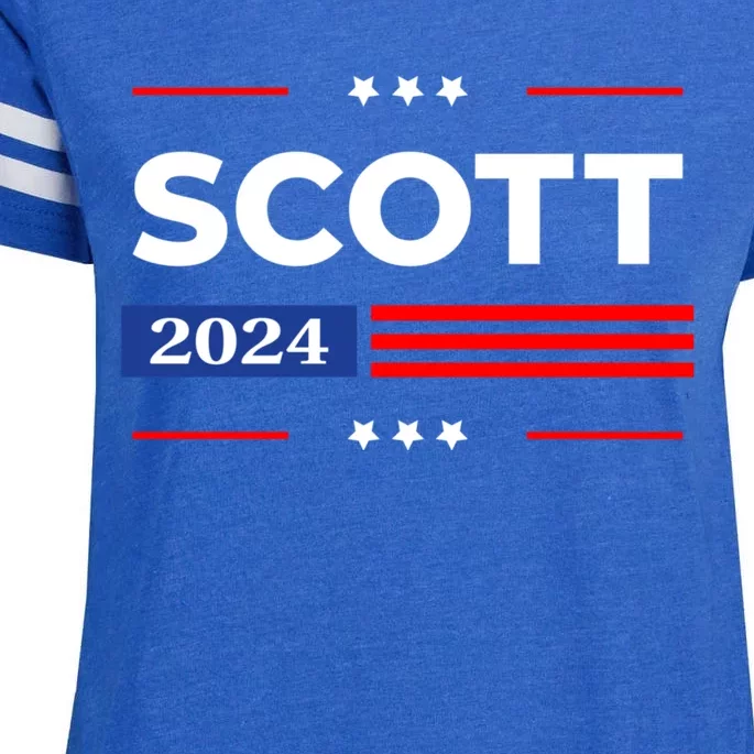 Tim Scott 2024 For President Enza Ladies Jersey Football T-Shirt