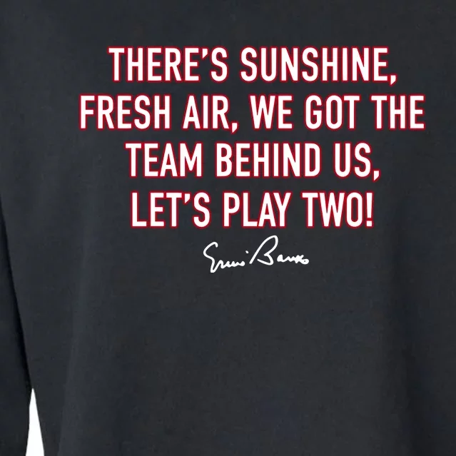 There Sunshine Fresh Air We Got The Team Behind Us Let Play Cropped Pullover Crew