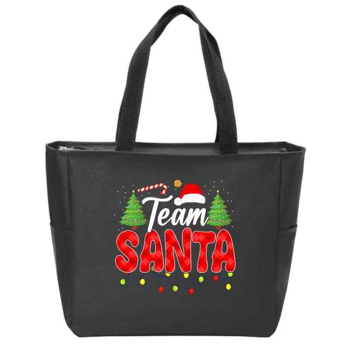 Team Santa Family Group Matching Christmas Pajama Party Zip Tote Bag