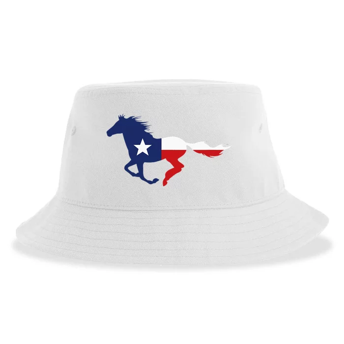 Texas State Flag Running Horse Sustainable Bucket Hat