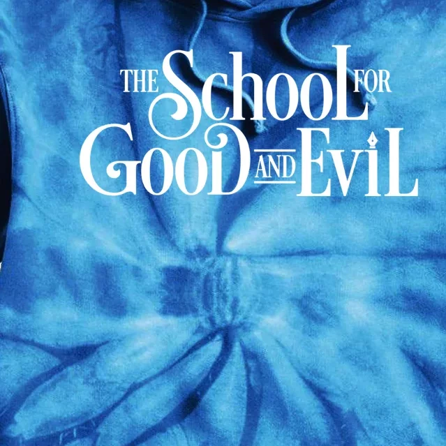 The School For Good And Evil White And Black Text Logo Cool Gift Tie Dye Hoodie