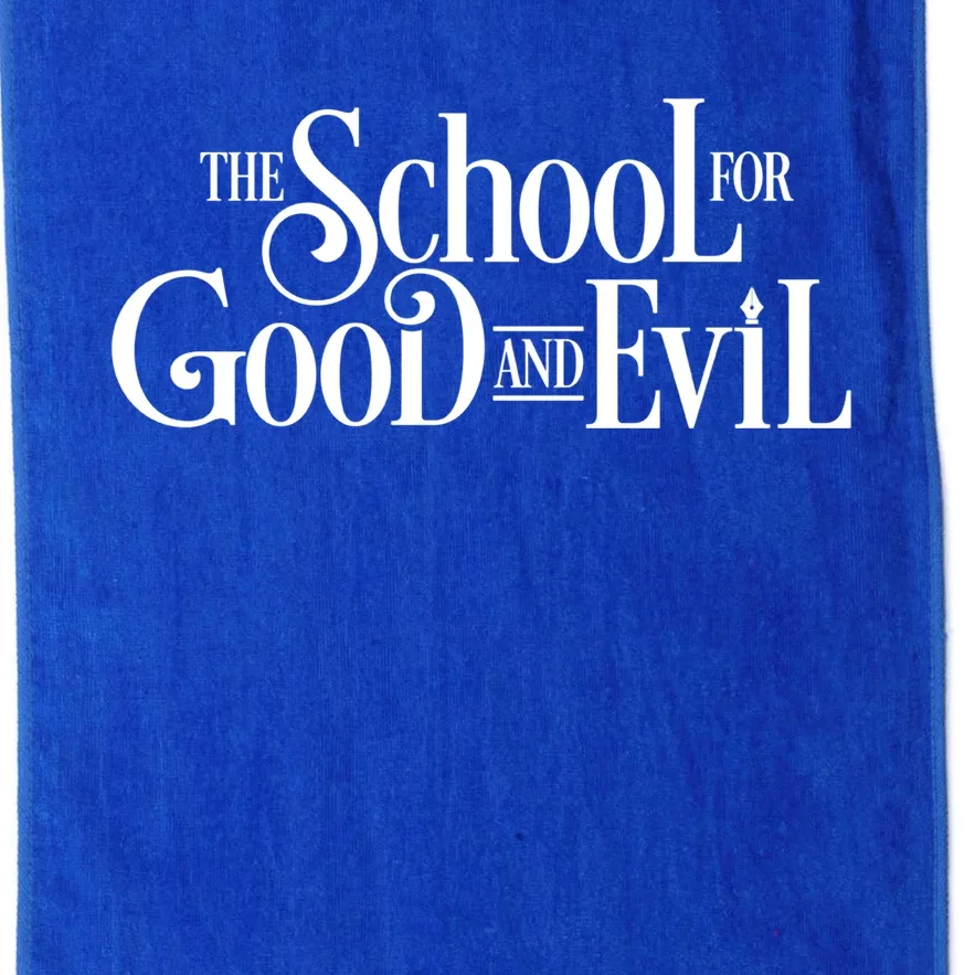 The School For Good And Evil White And Black Text Logo Cool Gift Platinum Collection Golf Towel