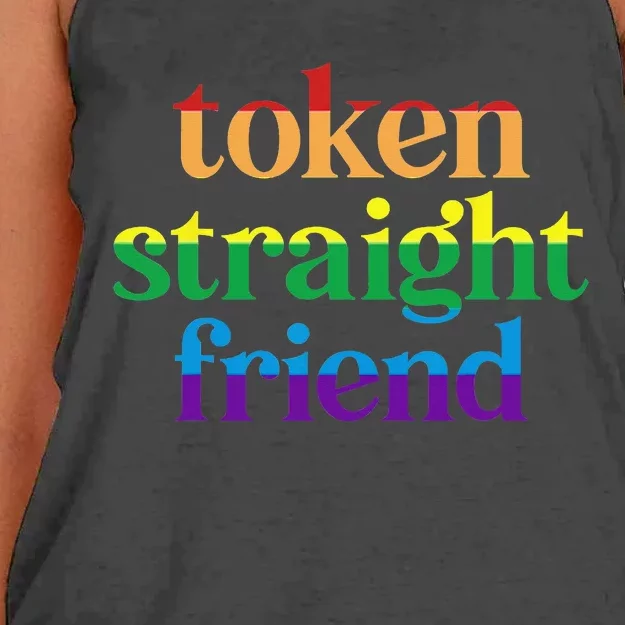 Token Straight Friend Women's Knotted Racerback Tank