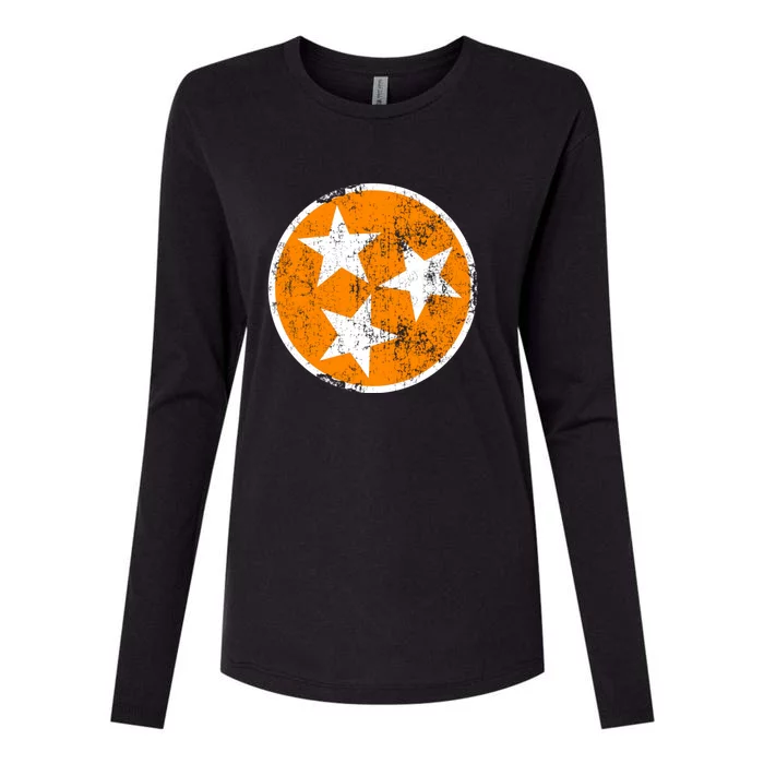 Tennessee State Flag TN Souvenir Football Baseball Sport Fans Womens Cotton Relaxed Long Sleeve T-Shirt