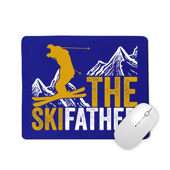 The Ski Father Cool Dad Skiing Adventure Slope Style Design Funny Gift Mousepad