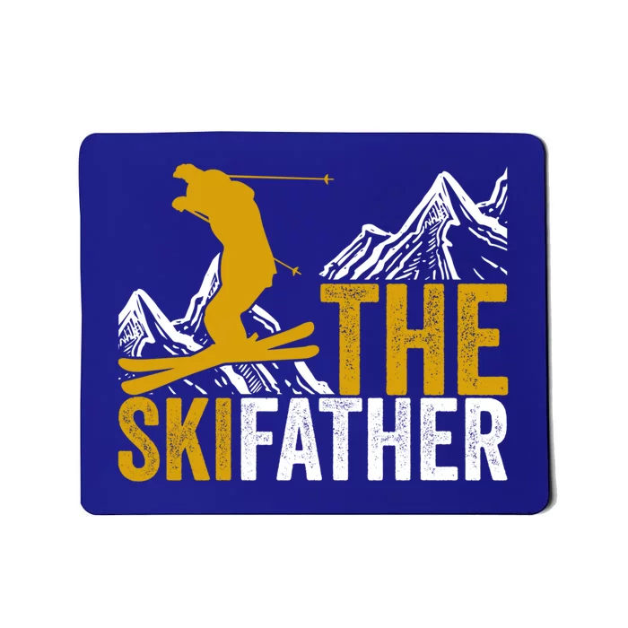 The Ski Father Cool Dad Skiing Adventure Slope Style Design Funny Gift Mousepad