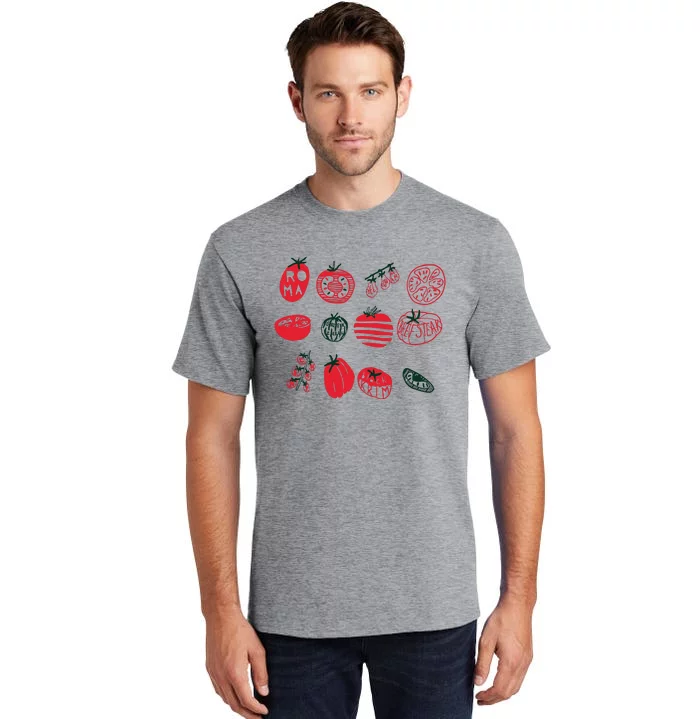 Tomato Shirts Foodie Gardening Gift Tall T-Shirt