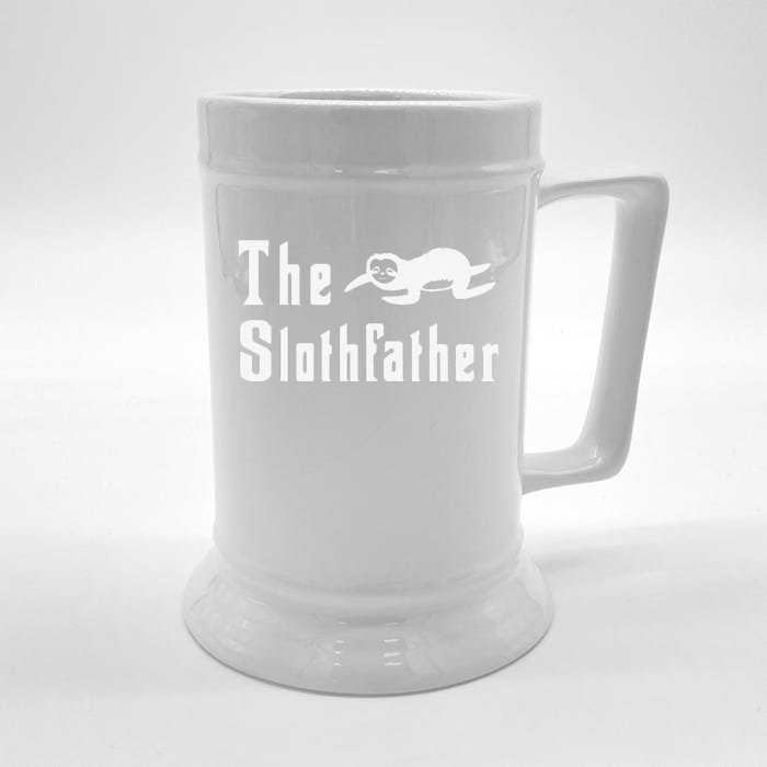 The Slothfather Funny Sloth Father Dad Humor Fathers Day Front & Back Beer Stein