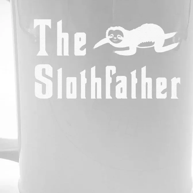 The Slothfather Funny Sloth Father Dad Humor Fathers Day Front & Back Beer Stein