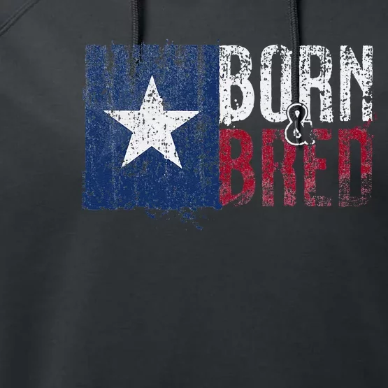 Texas State Flag Pride Born & Bred Native Home Performance Fleece Hoodie