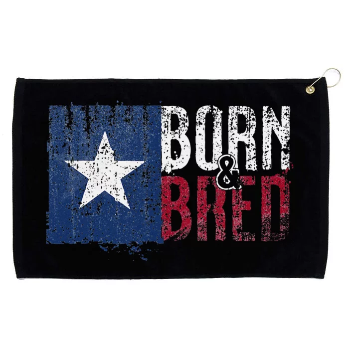 Texas State Flag Pride Born & Bred Native Home Grommeted Golf Towel