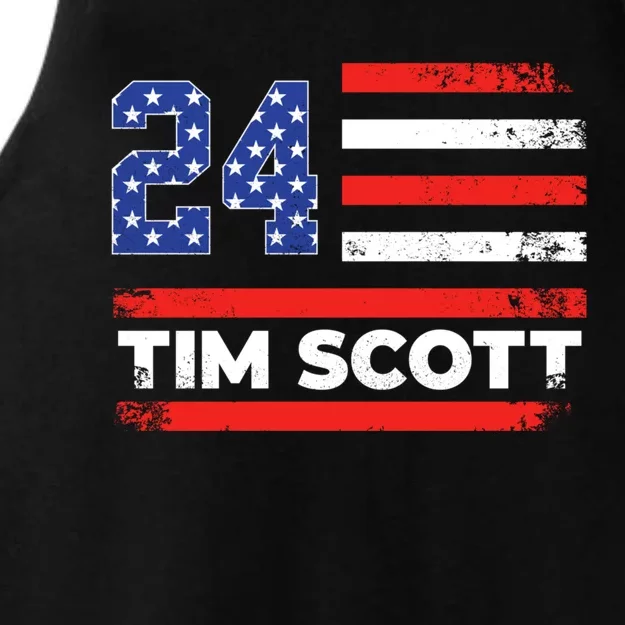 Tim Scott 2024 For President Ladies Tri-Blend Wicking Tank