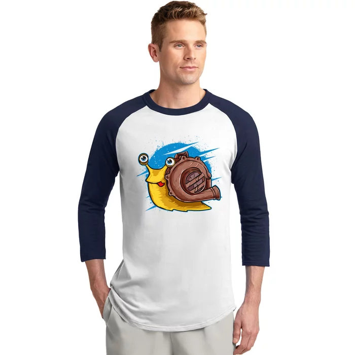 Turbo Snail Funny Boost Car Engine Steam Punk Style Gift Baseball Sleeve Shirt