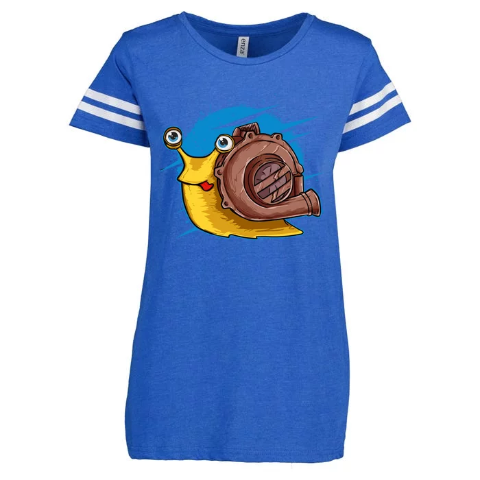 Turbo Snail Funny Boost Car Engine Steam Punk Style Gift Enza Ladies Jersey Football T-Shirt