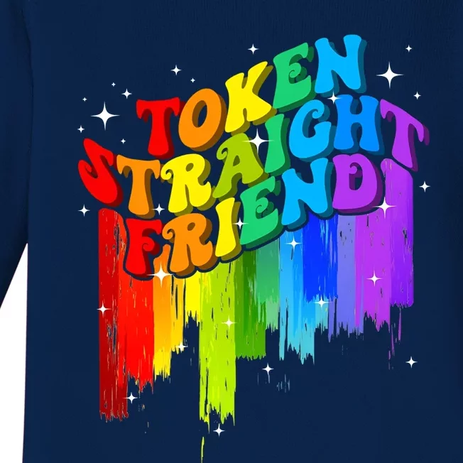 Token Straight Friend Proud Ally LGBT LGBTQ Pride Month Baby Long Sleeve Bodysuit