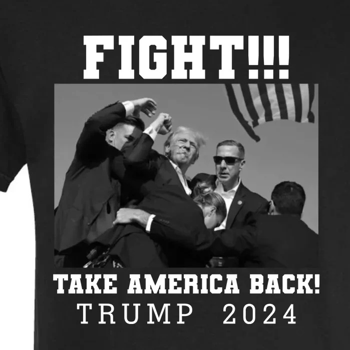 Trump Shot Fight For America Take America Back Trump 2024 Garment-Dyed Heavyweight T-Shirt