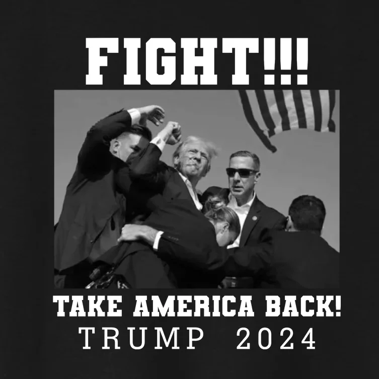 Trump Shot Fight For America Take America Back Trump 2024 Women's Crop Top Tee