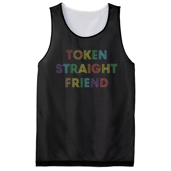 Token Straight Friend Rainbow Colors Mesh Reversible Basketball Jersey Tank