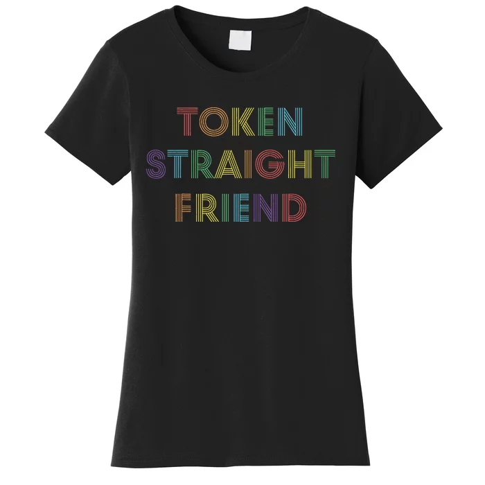 Token Straight Friend Rainbow Colors Women's T-Shirt