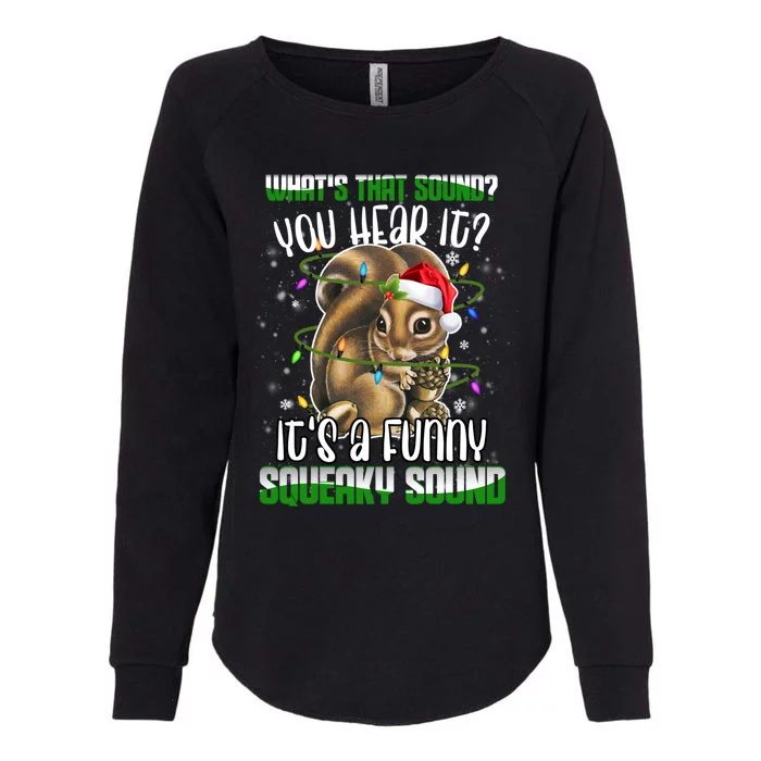 That Sound Funny Squeaky Sound Christmas Squirrel Gift Womens California Wash Sweatshirt