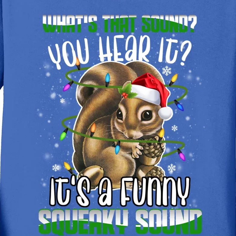 That Sound Funny Squeaky Sound Christmas Squirrel Gift Kids Long Sleeve Shirt