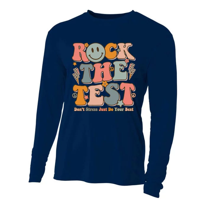 Testing Shirts For Teachers Test Day Teacher Rock The Test Cooling Performance Long Sleeve Crew