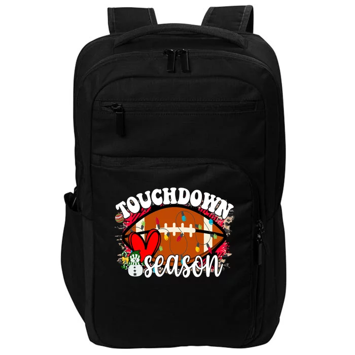 Touchdown Season Football Heart Christmas Impact Tech Backpack