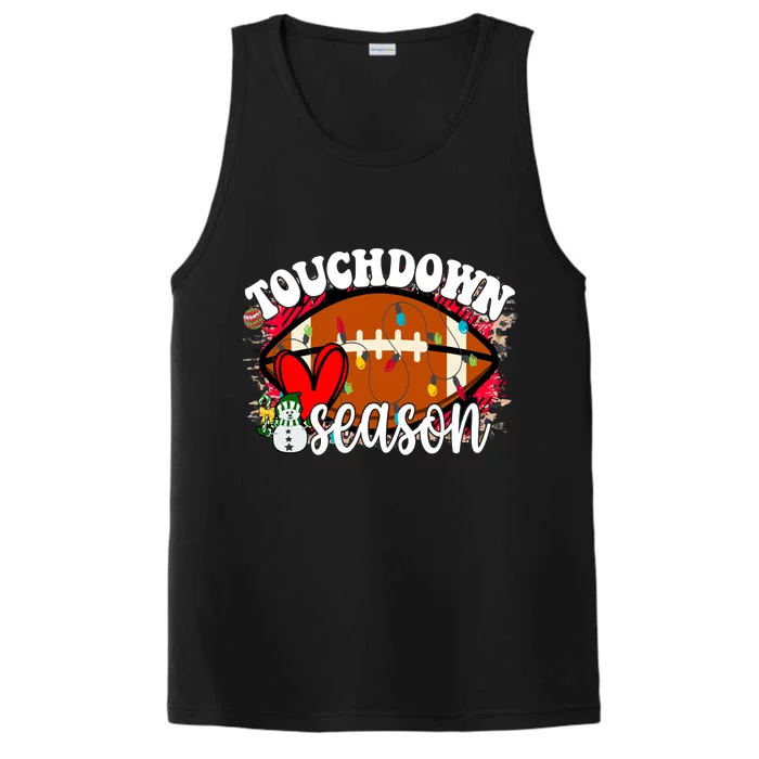 Touchdown Season Football Heart Christmas Performance Tank