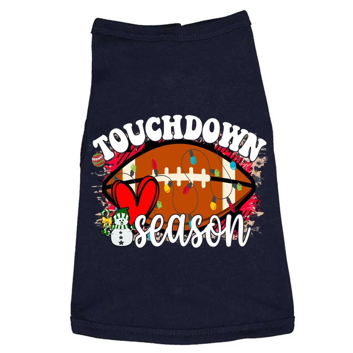 Touchdown Season Football Heart Christmas Doggie Tank