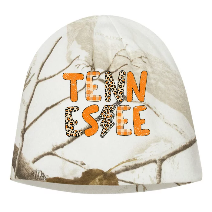 Tennessee State Flag Orange Plaid Leopard Tn Kati - Camo Knit Beanie