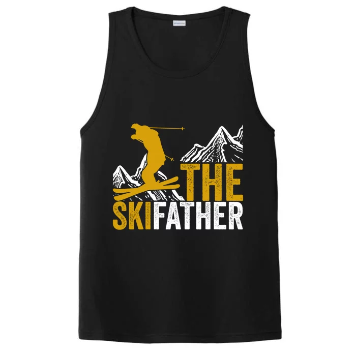 The Ski Father Cool Dad Skiing Adventure Slope Style Design Gift Performance Tank