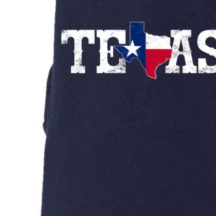 Texas Shaped Flag Grunge Distressed Texas Doggie 3-End Fleece Hoodie