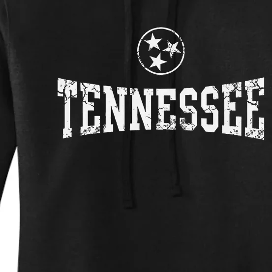 Tennessee State Flag Home Tennessean Distressed Orange Women's Pullover Hoodie