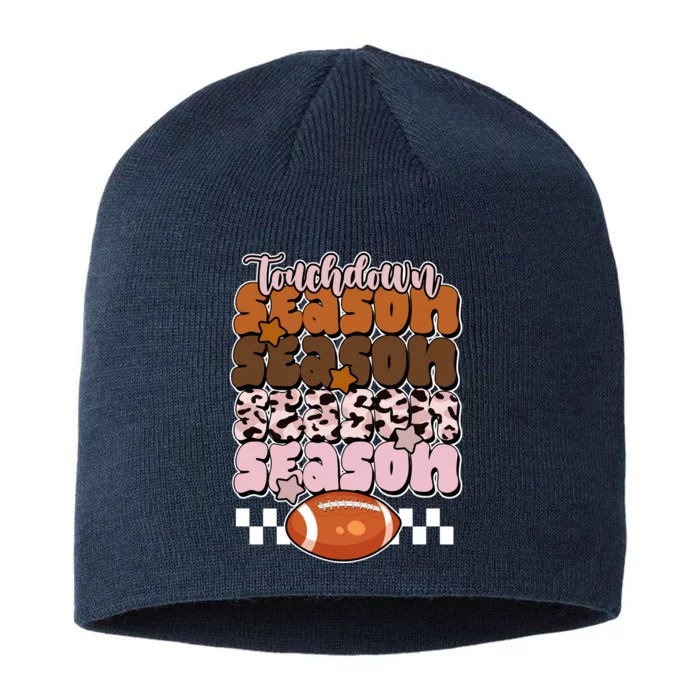 Touch Season Football Lover Cute Retro 8 1/2in Sustainable Knit Beanie