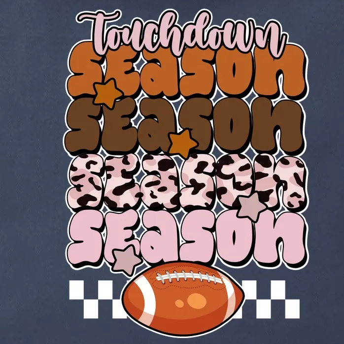 Touch Season Football Lover Cute Retro Zip Tote Bag