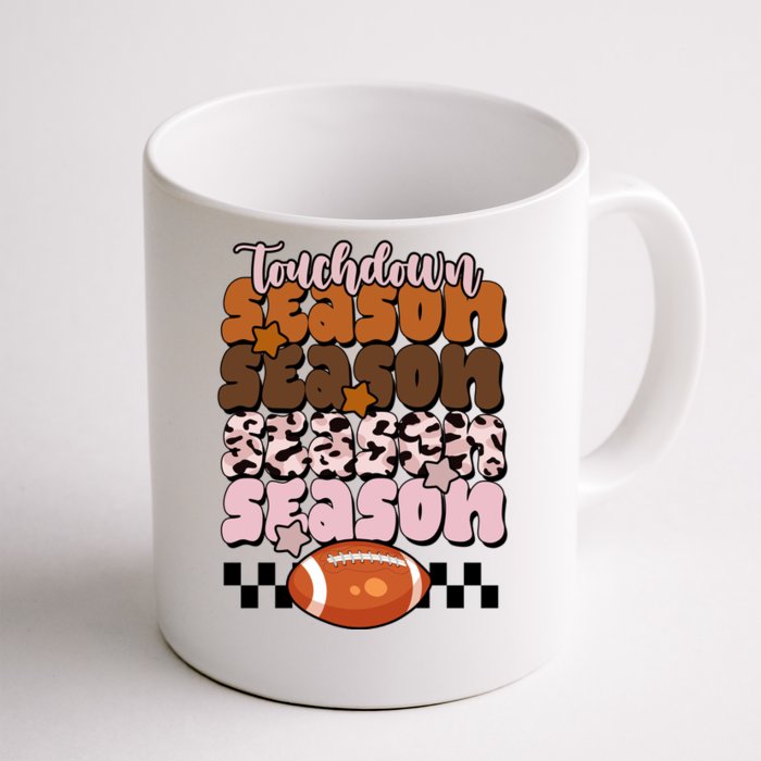 Touch Season Football Lover Cute Retro Front & Back Coffee Mug