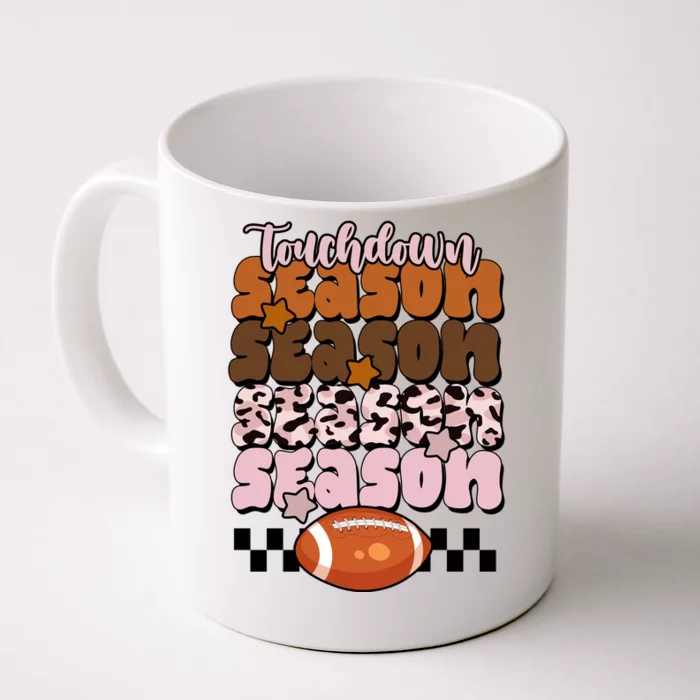 Touch Season Football Lover Cute Retro Front & Back Coffee Mug