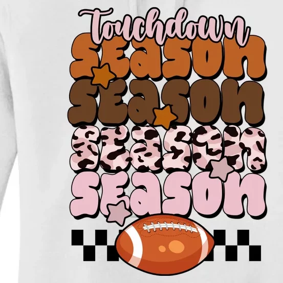 Touch Season Football Lover Cute Retro Women's Pullover Hoodie