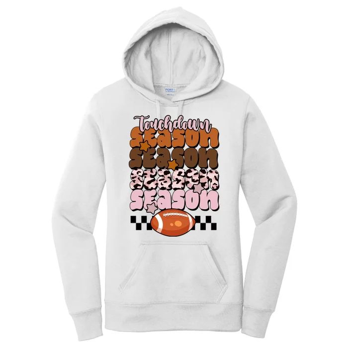 Touch Season Football Lover Cute Retro Women's Pullover Hoodie