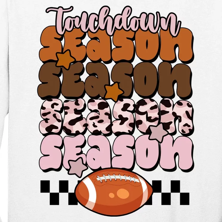 Touch Season Football Lover Cute Retro Tall Long Sleeve T-Shirt