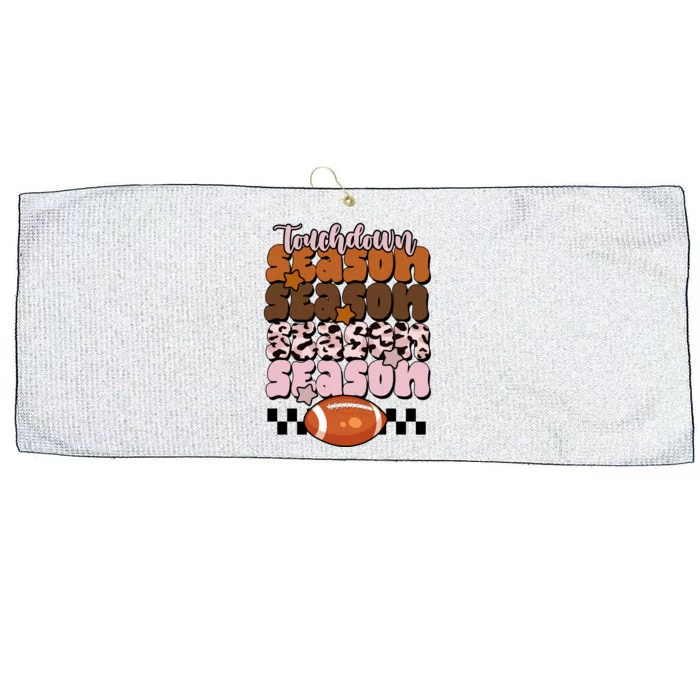 Touch Season Football Lover Cute Retro Large Microfiber Waffle Golf Towel