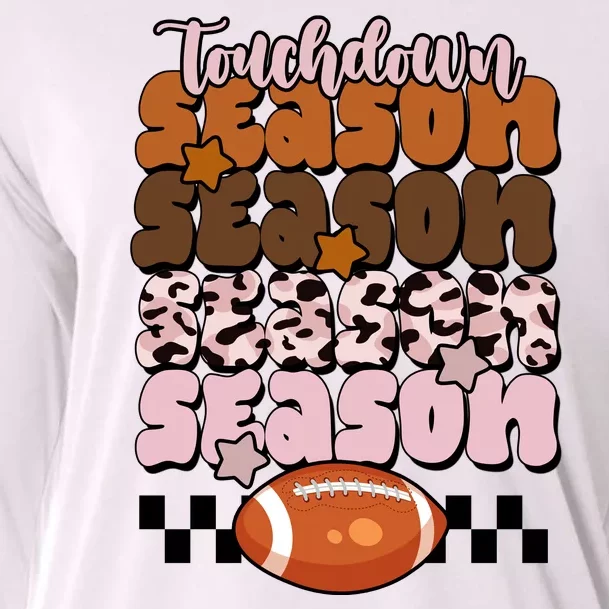 Touch Season Football Lover Cute Retro Cooling Performance Long Sleeve Crew