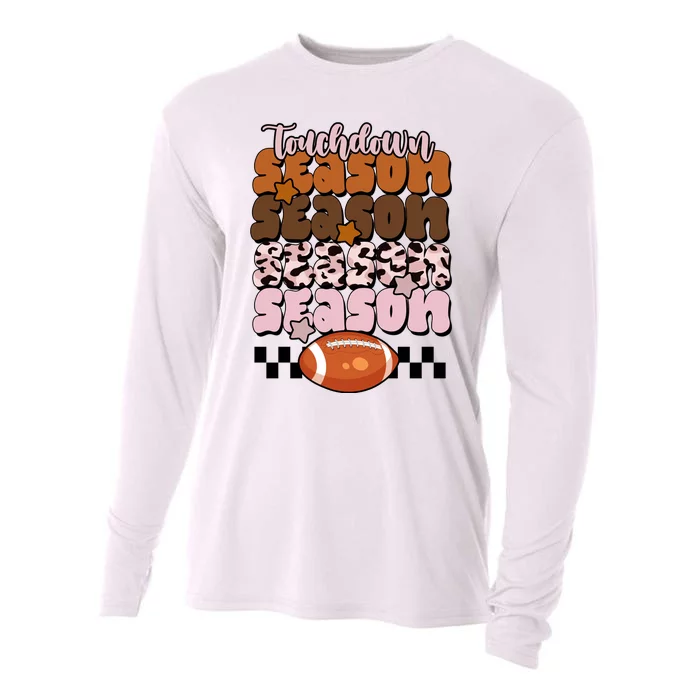 Touch Season Football Lover Cute Retro Cooling Performance Long Sleeve Crew