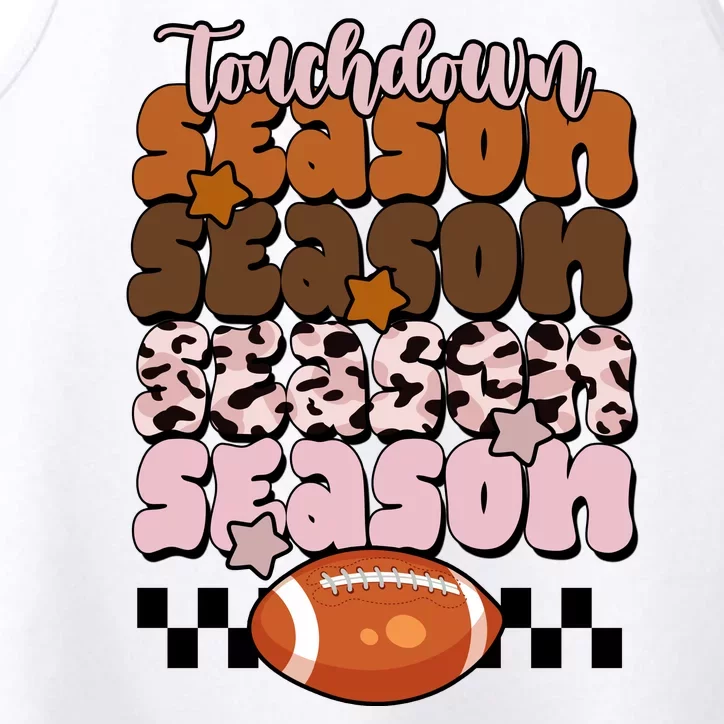 Touch Season Football Lover Cute Retro Performance Tank