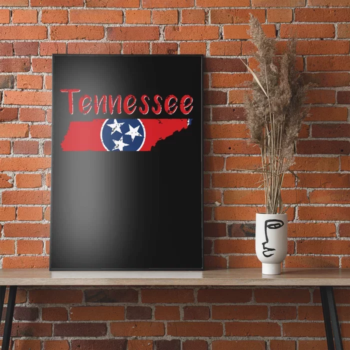 Tennessee State Flag 3 Star Flag Gift Statehood Day Poster