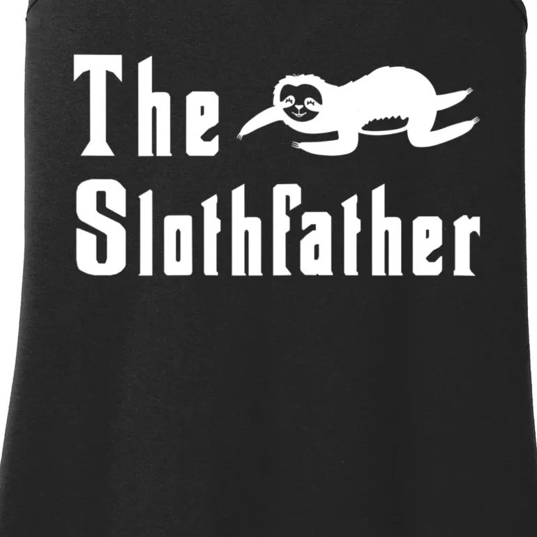 The Slothfather Funny Sloth Father Dad Humor Fathers Day Ladies Essential Tank